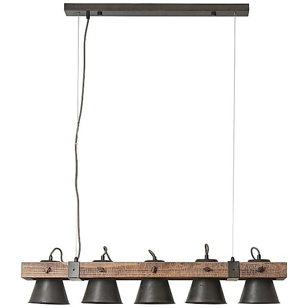 Brilliant Pendelleuchte »Decca« E27 1 Stk. Hängelampe 5flg schwarz stahl günstig online kaufen