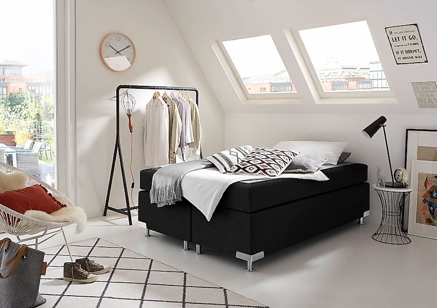 Westfalia Schlafkomfort Boxspringbett »Holland« ohne Kopfteil, frei im Raum günstig online kaufen