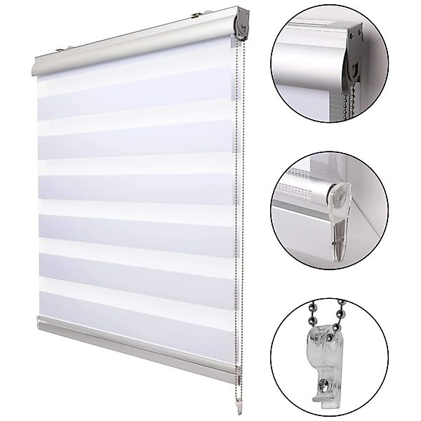 Sol Royal SolDecor DK9 Doppelrollo mit Kassette 80x160cm Weiß günstig online kaufen