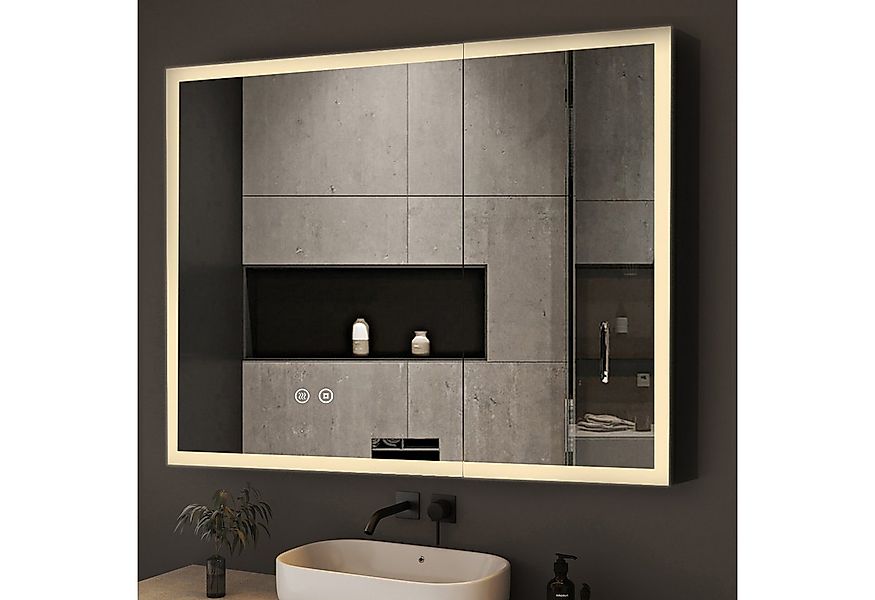 WDWRITTI Badspiegel Spiegelschrank mit beleuchtung Hängeschrank Wandschrank günstig online kaufen