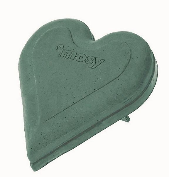 mosy Bastelfilz Steckmoos-Herz mit Ständer, 20 cm, Nass-Steckschaum f. fris günstig online kaufen