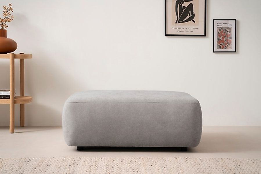 INOSIGN Polsterhocker »Torge, Hocker in Cord, Samtvelours oder Struktur«, p günstig online kaufen
