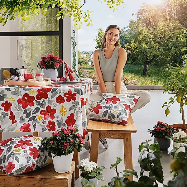 REDBEST Tischdecke Tischdecke (1-tlg), Baumwolle Blumen günstig online kaufen