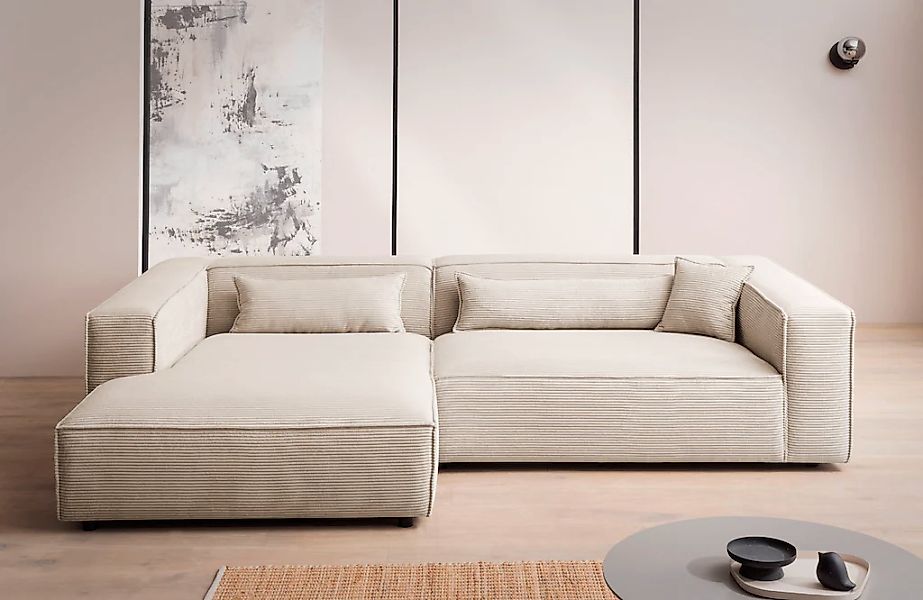 LeGer Home by Lena Gercke Ecksofa "PIARA XXL, Big-Sofa in Cord oder Leineno günstig online kaufen