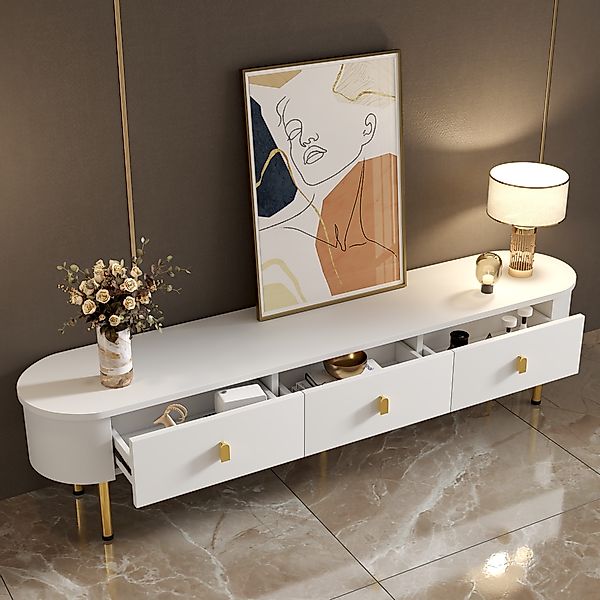 HAUSS SPOLE Wohnzimmer-Set mit Schubladen, goldenen günstig online kaufen
