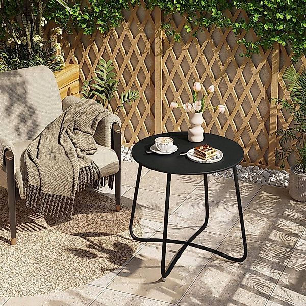 EUGAD Beistelltisch (1-St), rund, Balkontisch Gartentisch, günstig online kaufen