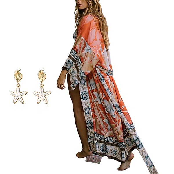 RWEUOQ Strandkleid Boho Strandkleid Lang Atmungsaktiv günstig online kaufen