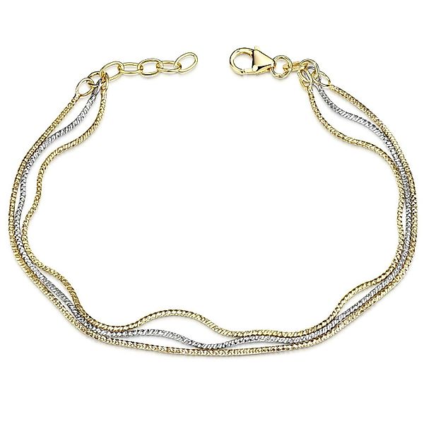Materia Armkette Damen Silber Gold Bicolor günstig online kaufen