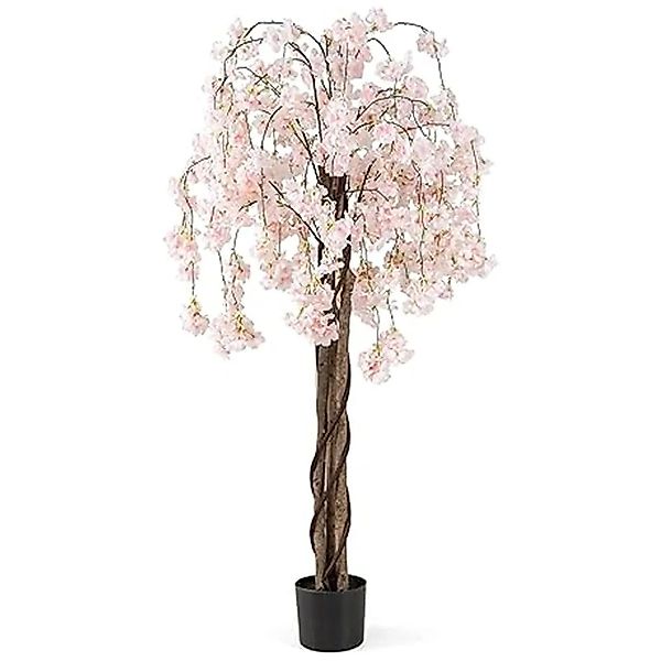 Costway Künstlicher Kirschblütenbaum Kunstpflanze 163 cm Weiß günstig online kaufen