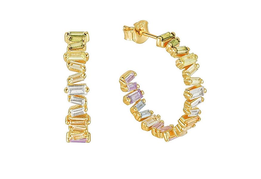 Brandlinger Paar Creolen Ohrringe Sevilla, Silber 925 vergoldet, Ohrringe m günstig online kaufen