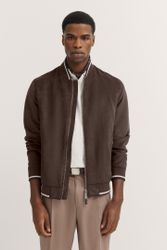 bugatti Blouson ohne Kapuze aus wasserabweisendem Velourleder günstig online kaufen