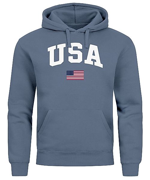 Neverless Hoodie Hoodie Herren USA Schriftzug günstig online kaufen