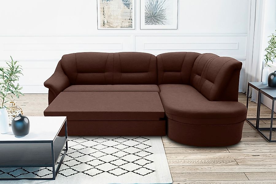 DOMO collection Ecksofa "Faenza für kleine Räume, Stellmaße 232,176cm, komf günstig online kaufen