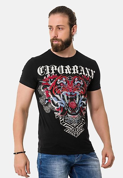 Cipo & Baxx T-Shirt "T-Shirt", mit Löwen-Grafikdruck günstig online kaufen