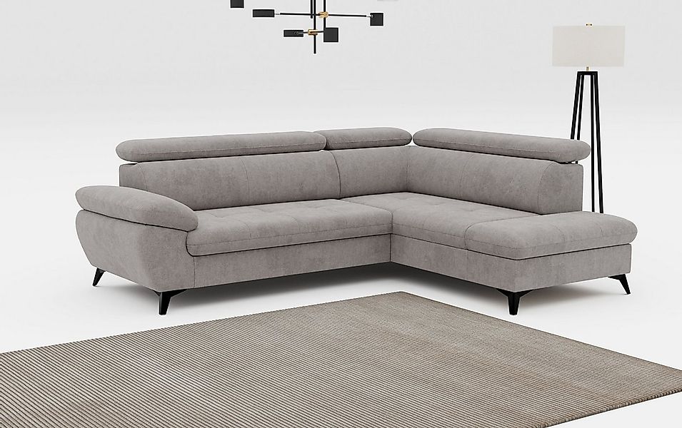 COTTA Ecksofa Hudson L-Form, mit Kopfteilverstellung, wahlweise mit Bettfun günstig online kaufen