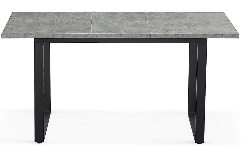 B&D home Esstisch LARS, Metallgestell schwarz oder weiß, ausziehbar 120-160 günstig online kaufen