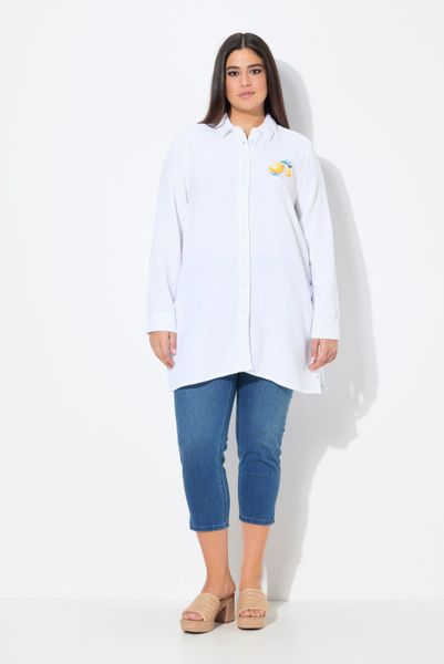 Ulla Popken Hemdbluse Bluse A-Linie Musselin günstig online kaufen