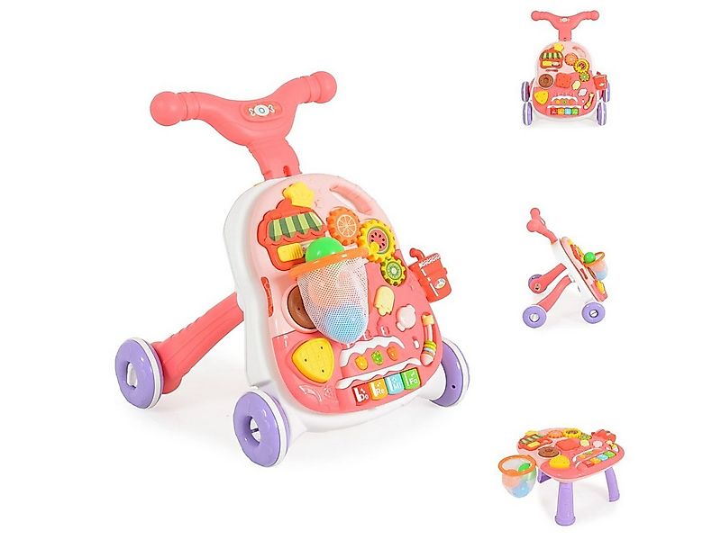 Moni Lauflernhilfe Lauflernwagen 2 in 1 Korb, Musikfunktion, Spieltisch, Bä günstig online kaufen