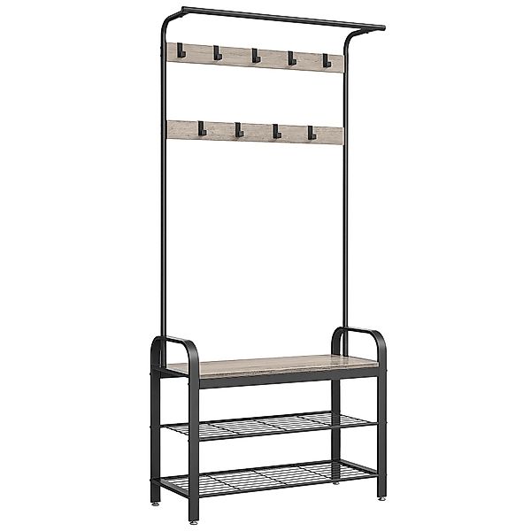 VASAGLE Garderobenständer Garderobe, mit Sitzfläche, 2 günstig online kaufen