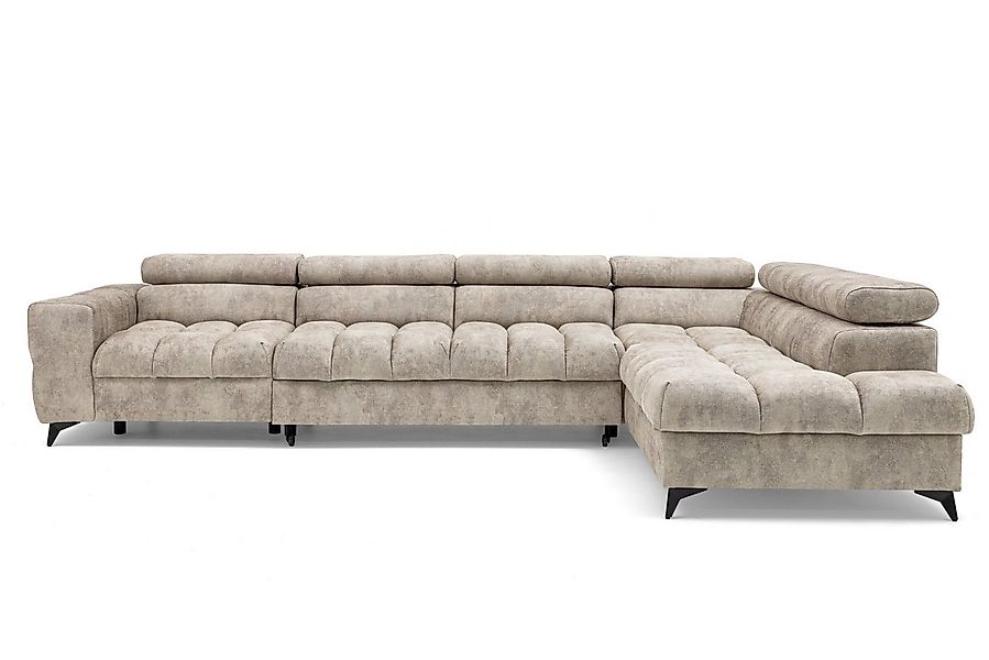 Muffo Ecksofa Pudding Maxi, Elegante starke Steppung, mit Bettkasten, verst günstig online kaufen