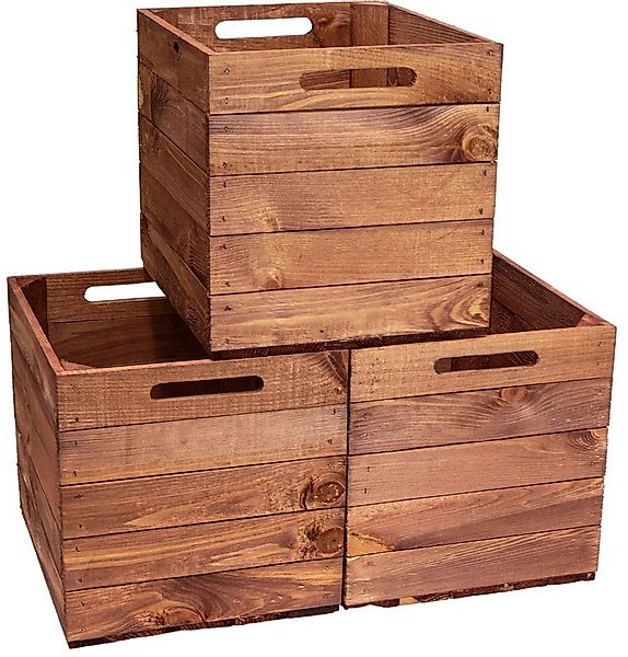 Kistenkolli Altes Land Allzweckkiste 4er set Holzkiste Vintage Ocker passen günstig online kaufen