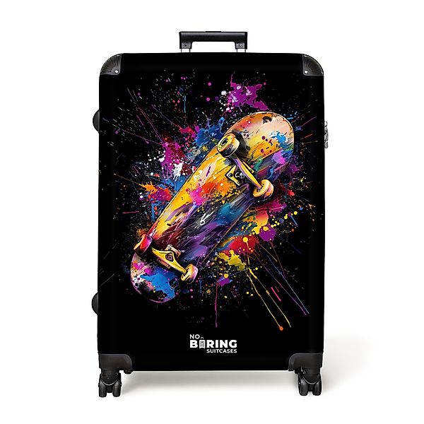 NoBoringSuitcases.com© Hartschalen-Trolley Skateboard mit Graffiti 77 günstig online kaufen