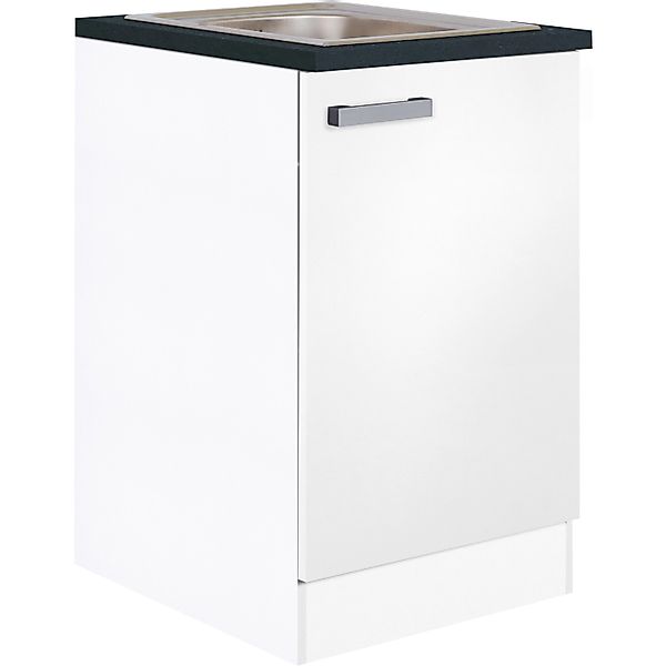 Optifit Küchen-Spülenunterschrank mit Einbauspüle Salo214 50x84,8x60cm Weiß günstig online kaufen