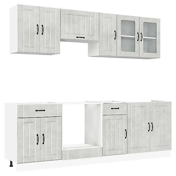 vidaXL 8-Tlg Küchenschrank-Set Lucca Betongrau Holzwerkstoff 3314835 günstig online kaufen
