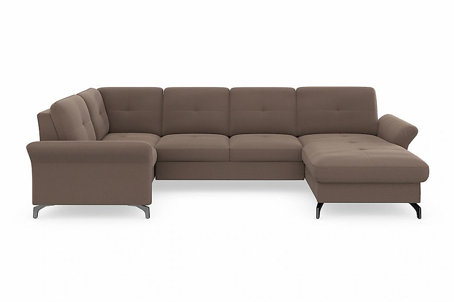 Home affaire Wohnlandschaft "Calando U-Form" wahlweise mit Bettfunktion, Be günstig online kaufen