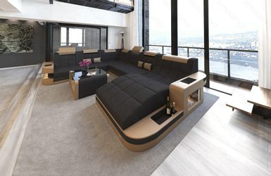 Sofa Dreams Wohnlandschaft Wave XXL Strukturstoff, günstig online kaufen