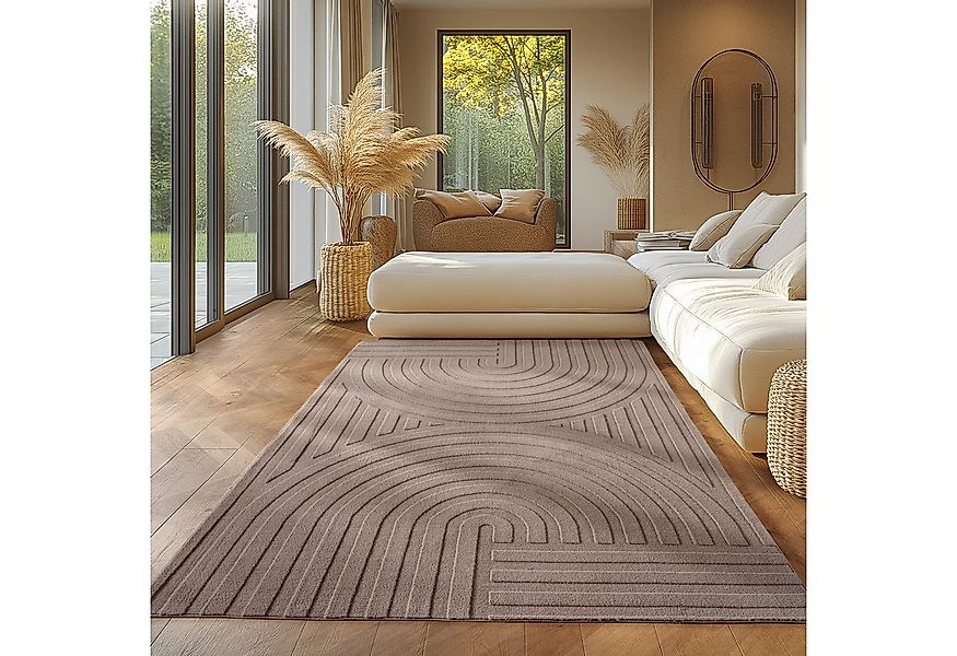 SIMPEX24 Designteppich Unicolor - Einfarbig, Rechteckig, Höhe: 12 mm, Kurzf günstig online kaufen