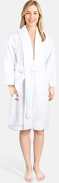 HAMMETEX Damenbademantel "Ren, 100% Baumwolle" 380 g/m² Frottee Bademantel günstig online kaufen
