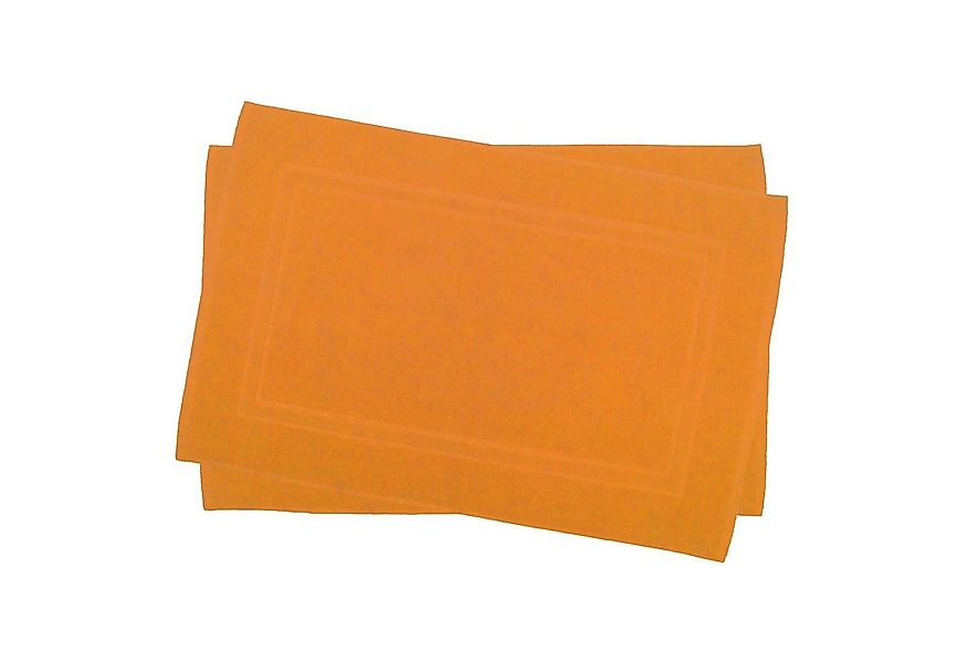 Julie Julsen Badematte 2-Badematte-Orange-50 x 40 cm, Baumwolle, Doppelrahm günstig online kaufen