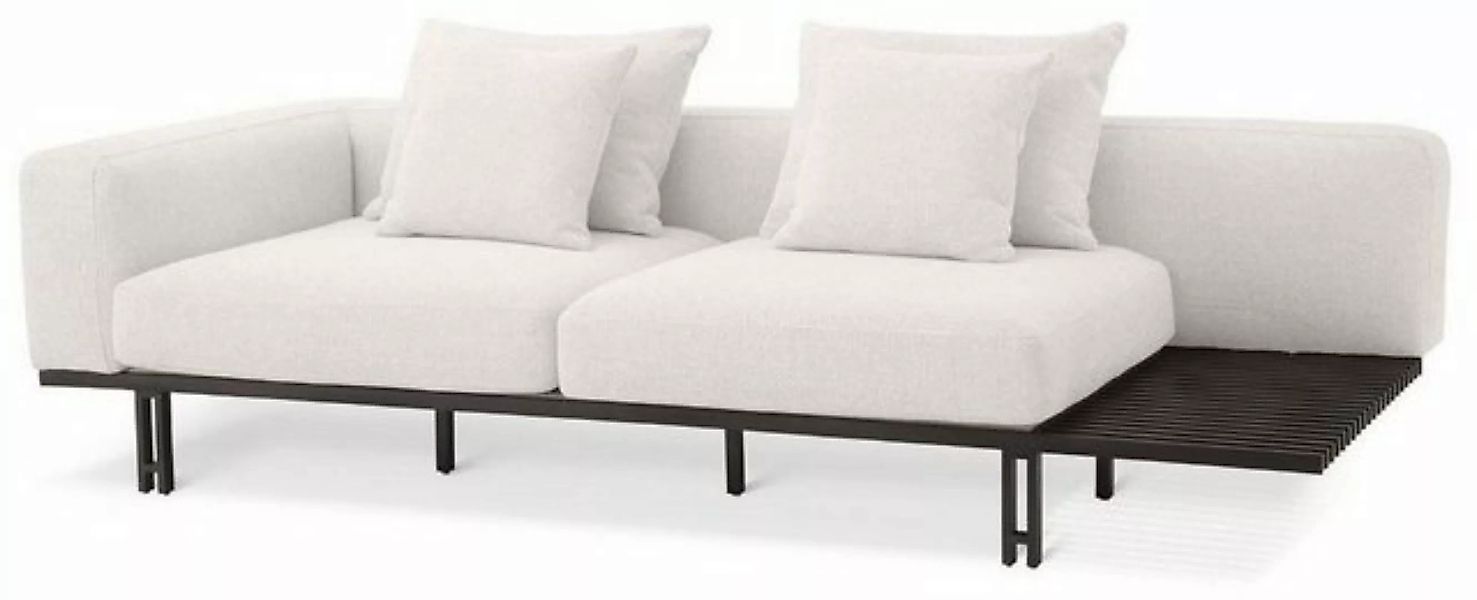 Casa Padrino Sofa Luxus Sofa Creme / Bronze 233 x 104 x H. 60,5 cm - Modern günstig online kaufen