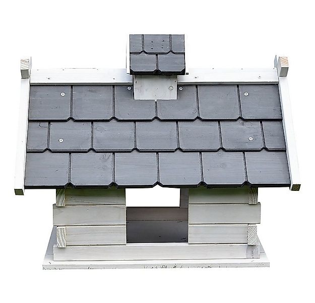 Feel2Home Vogelhaus Vogelvilla in Grau Weiß aus Holz Vogelfutterhaus Vogelh günstig online kaufen
