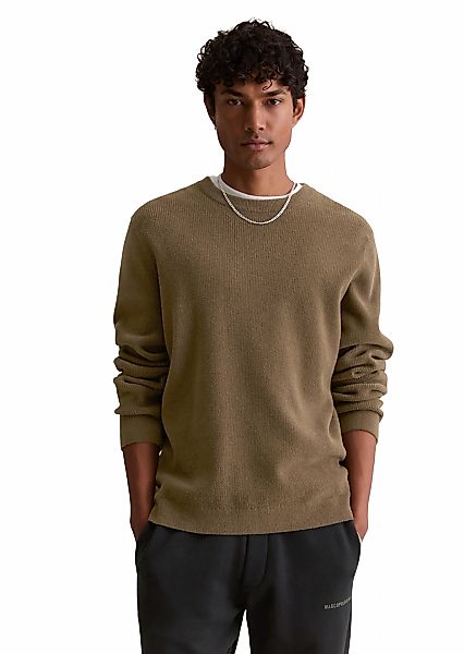 Marc OPolo DENIM Rundhalspullover "aus weichem Bio-Baumwoll-Chenille" günstig online kaufen