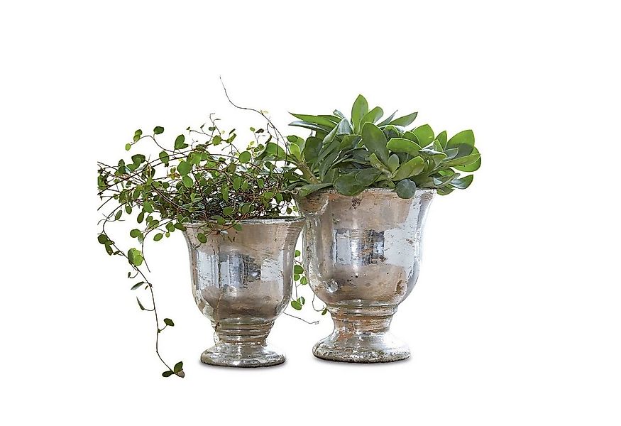 Mirabeau Übertopf Übertopf 2er Set Banon antiksilber günstig online kaufen