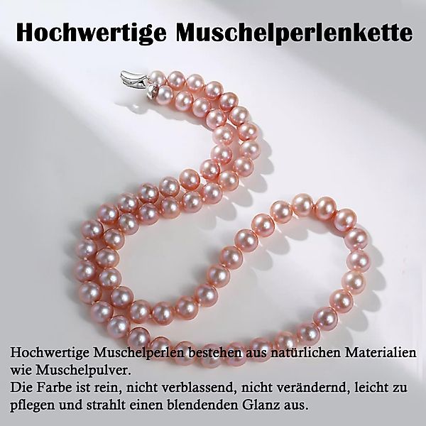ibettertec Perlenketten-Set 8-9mm Muschel Perlenkette Armband günstig online kaufen