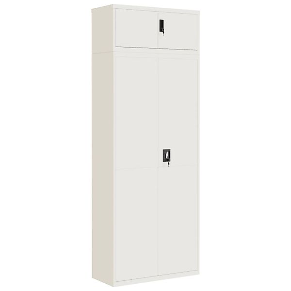 vidaXL Aktenschrank Weiß 90x40x240 cm Stahl günstig online kaufen
