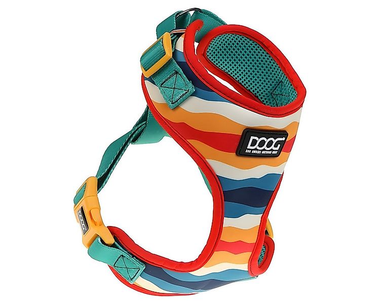 DOOG Hunde-Geschirr Neopren Geschirr Scout rot/gelb/blau günstig online kaufen
