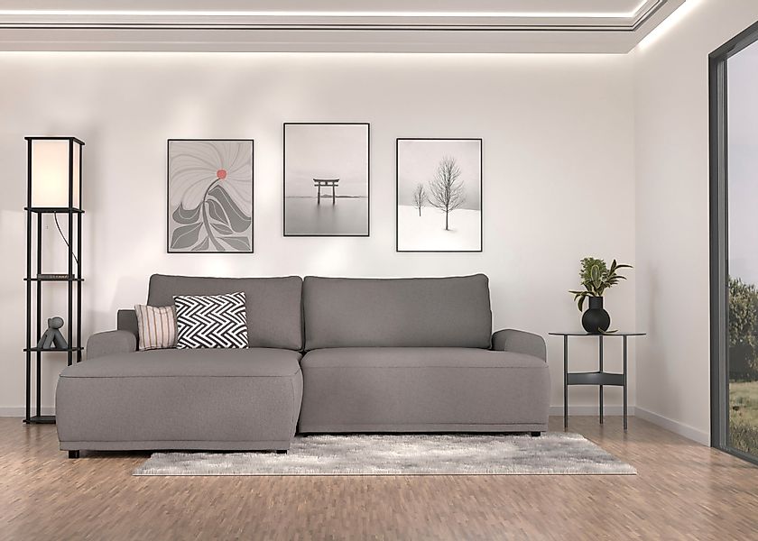 TRENDMANUFAKTUR Ecksofa "Fordon, Schlafsofa mit Bettkasten, Couch in L-Form günstig online kaufen