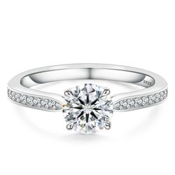 ROUGEMONT Diamantring Funkelnder Damen Solitär Moissanit günstig online kaufen