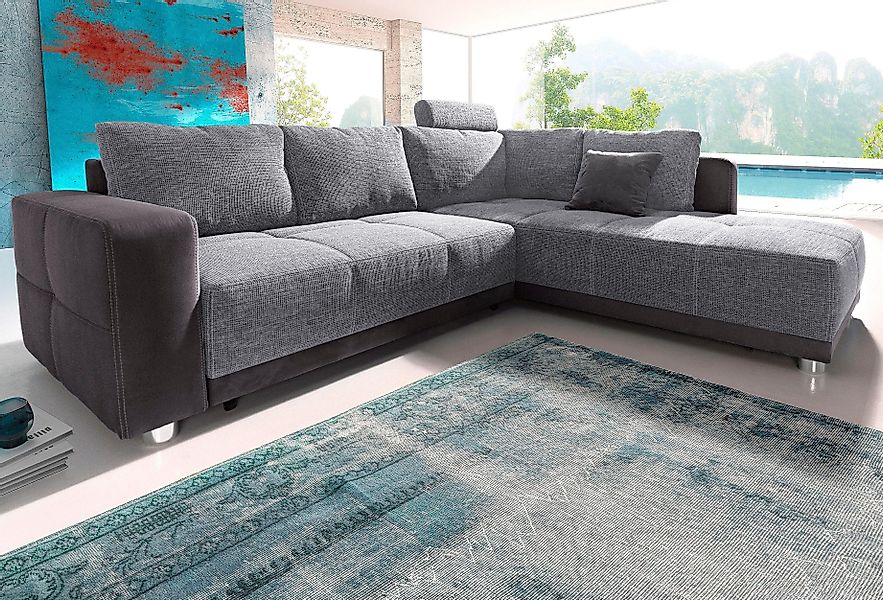 Jockenhöfer Gruppe Ecksofa »Orlando L-Form« mit Bettfunktion, Bettkasten un günstig online kaufen