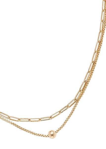 LASCANA Edelstahlkette, Halskette in Layer Optik, doppelte Kette, Collier m günstig online kaufen