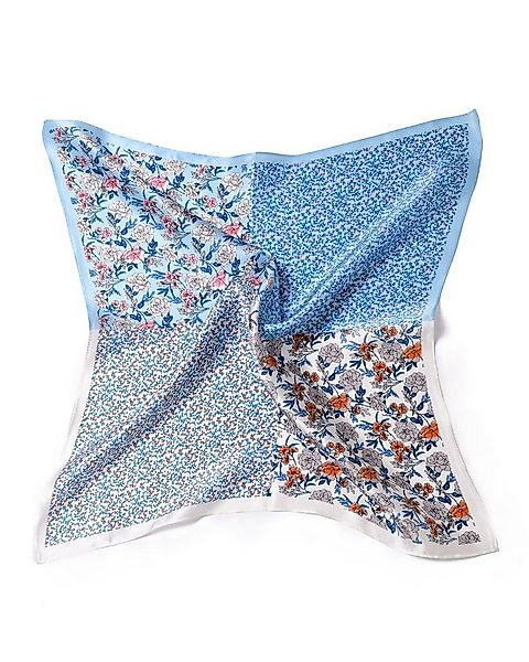 MayTree Seidentuch quadratisch, Englischer Garten 53x53, blau, Nickituch, B günstig online kaufen