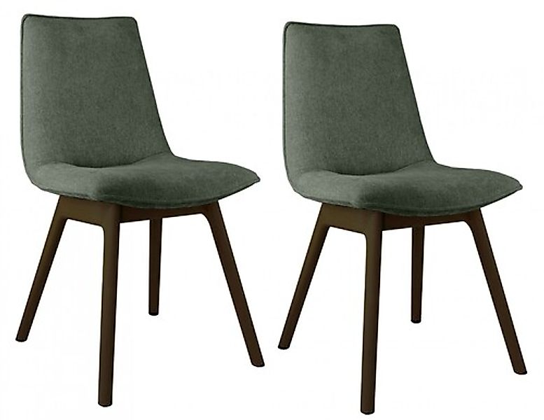 andas Esszimmerstuhl »Ramon«, (Set), 2 St., Chenille, mit Massivholzbeinen, günstig online kaufen