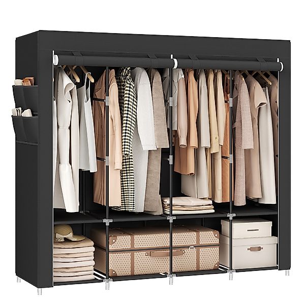 SONGMICS Kleiderschrank Stoffschrank, 4 Hängefächer, mit günstig online kaufen