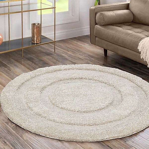 Sanat Hochflor-Teppich Luxus 3500, rund, Höhe: günstig online kaufen