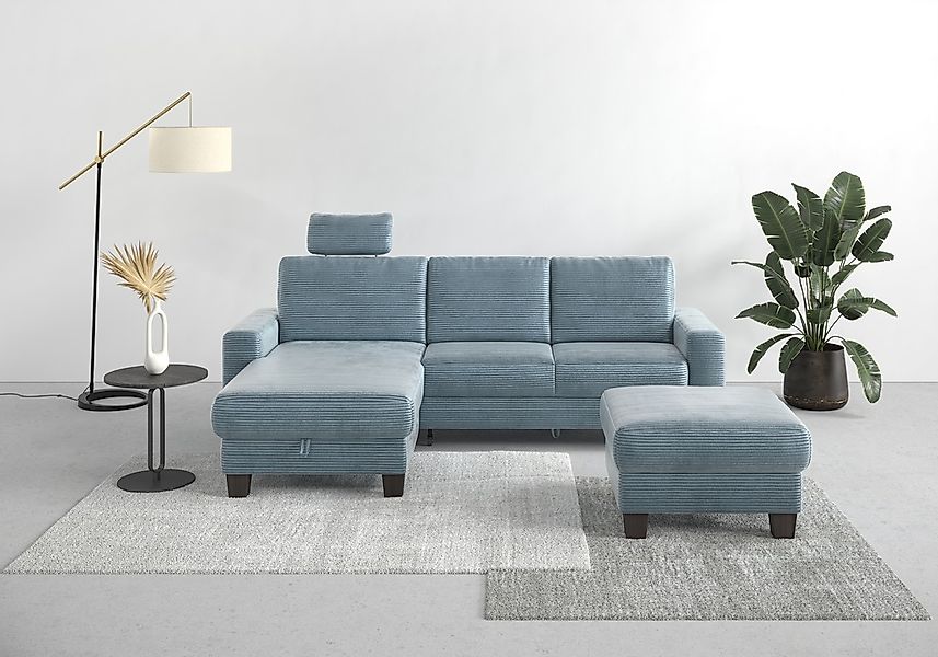 Home affaire Ecksofa "Summer L-Form", mit Recamiere, mit oder ohne Bettfunk günstig online kaufen