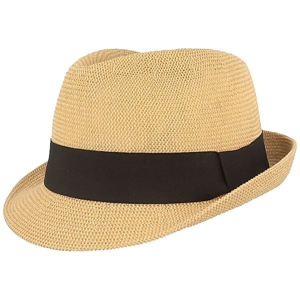 Breiter Strohhut luftiger grobmaschiger Papier Trilby günstig online kaufen